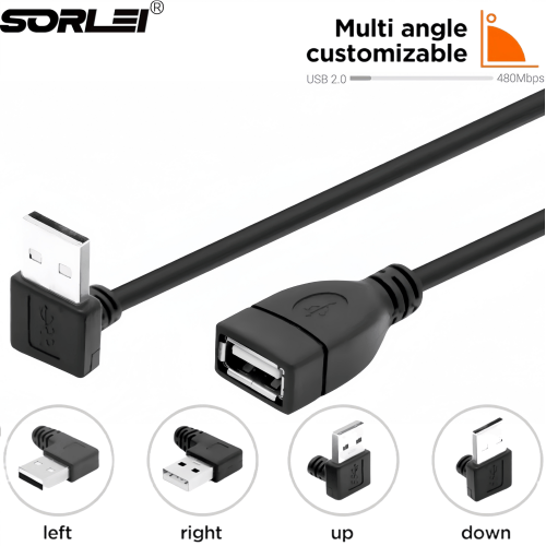 usb2.0延长线-黑色弯头