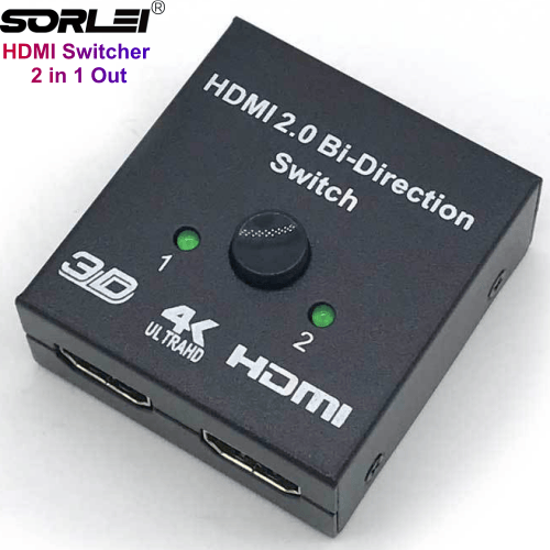 4K 3D HDMI  Bi Directional Switch Splitter Bi-directional 2 in 1 Out 4k@30hz/4K@60hz l HDMI Switcher for Xbox PS5 Blu-Ray Player Fire Stick HDTV