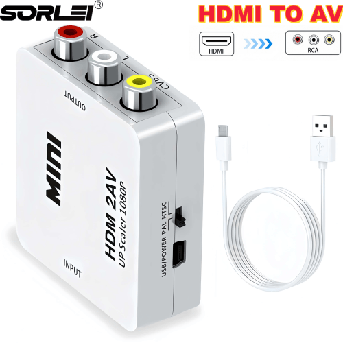 HDMI2AV Converter 1080P 60Hz HDMI to Composite 3 RCA AV Adapter Adaptor Convertor Component