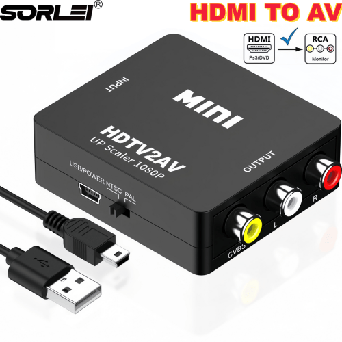 1080P HDTV Converter AV Adapter for to RCA with PVC Jacket and Combination Shielding for Xbox PC