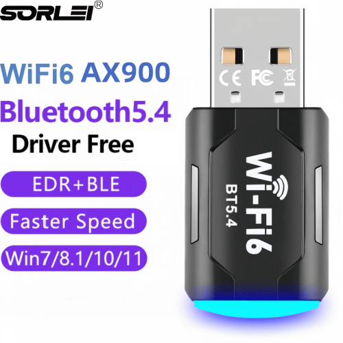 AX900M WiFi6 Dual-Band 5GHz USB Adapter, Driver-Free, Desktop WiFi Receiver & Hotspot Transmitter