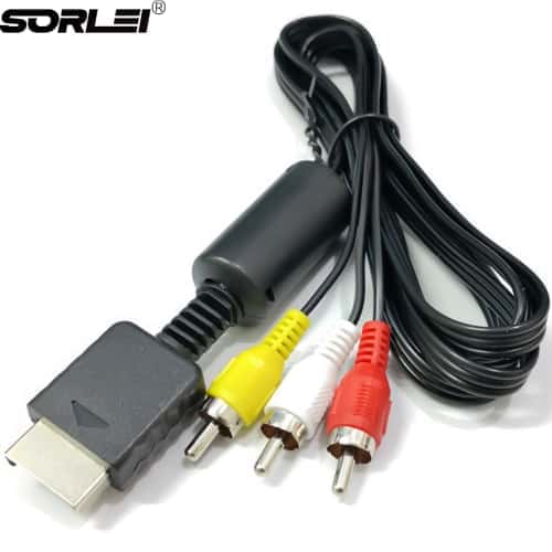 1.8M for PS2 AV Cable Line Audio Video Component Cables Cord Wire 3 RCA TV Lead for PS1/PS2/PS3 Game Console AV Cable